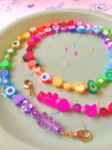 Rainbow Beads Mask Strap